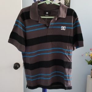 Boys striped collar shirt